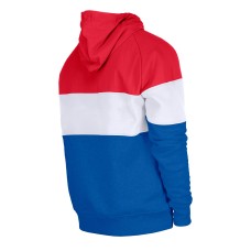 Buffalo Bills New Era Big & Tall Throwback Colorblock Pullover Hoodie - Royal