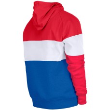 Buffalo Bills New Era Colorblock Throwback Pullover Hoodie - Royal/Red