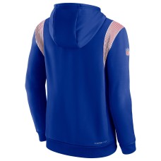 Buffalo Bills Nike Sideline Athletic Stack Performance Pullover Hoodie - Royal