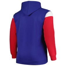 Buffalo Bills Profile Big & Tall Trench Battle Pullover Hoodie - Royal