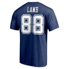 CeeDee Lamb Dallas Cowboys Player Icon Name & Number T-Shirt - Navy