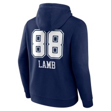 CeeDee Lamb Dallas Cowboys Team Wordmark Player Name & Number Pullover Hoodie - Navy