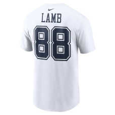 CeeDee Lamb Dallas Cowboys Nike  Player Name & Number T-Shirt -  White