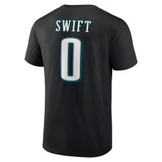 D'Andre Swift Philadelphia Eagles Icon Player Name & Number T-Shirt - Black