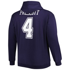 Dak Prescott Dallas Cowboys Big & Tall Fleece Name & Number Pullover Hoodie - Navy