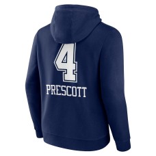 Dak Prescott Dallas Cowboys Team Wordmark Player Name & Number Pullover Hoodie - Navy