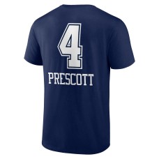 Dak Prescott Dallas Cowboys Team Wordmark Player Name & Number T-Shirt - Navy