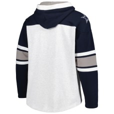 Dallas Cowboys '47 Gridiron Lace-Up Pullover Hoodie - Heather Gray