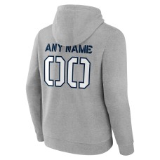 Dallas Cowboys Personalized Name & Number Evanston Stencil Pullover Hoodie - Gray