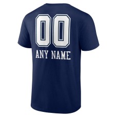 Dallas Cowboys Personalized Name & Number Team Wordmark T-Shirt - Navy