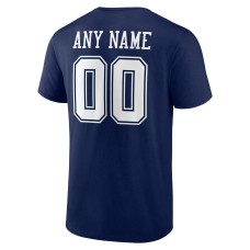 Dallas Cowboys Team Authentic Personalized Name & Number T-Shirt - Navy