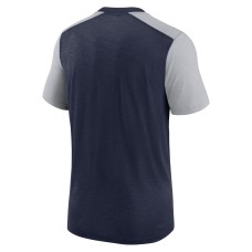 Dallas Cowboys Nike Color Block Team Name T-Shirt - Heathered Navy/Heathered Gray