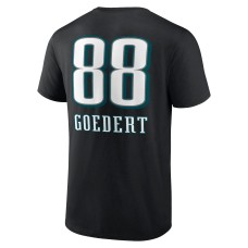 Dallas Goedert Philadelphia Eagles Wordmark Player Name & Number T-Shirt - Black