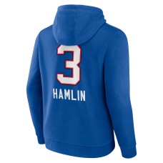 Damar Hamlin Buffalo Bills Team Wordmark Player Name & Number Pullover Hoodie - Royal