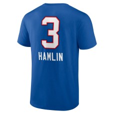 Damar Hamlin Buffalo Bills Team Wordmark Player Name & Number T-Shirt - Royal