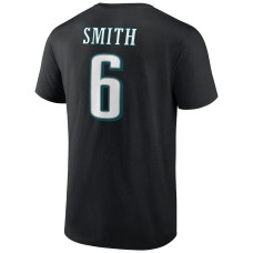 DeVonta Smith Philadelphia Eagles Icon Player Name & Number T-Shirt - Black