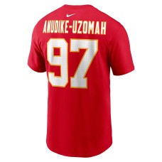 Felix Anudike-Uzomah Kansas City Chiefs Nike 2023 NFL Draft First Round Pick Player Name & Number T-Shirt - Red