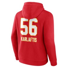 George Karlaftis Kansas City Chiefs Wordmark Player Name & Number Pullover Hoodie - Red