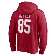 George Kittle San Francisco 49ers Big & Tall Fleece Name & Number Pullover Hoodie - Scarlet