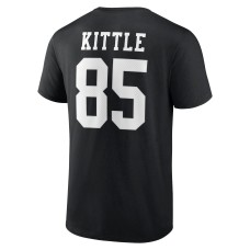 George Kittle San Francisco 49ers Icon Player Name & Number T-Shirt - Black