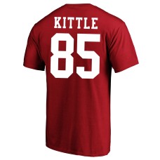 George Kittle San Francisco 49ers Super Bowl LVIII Big & Tall Player Name & Number T-Shirt - Scarlet