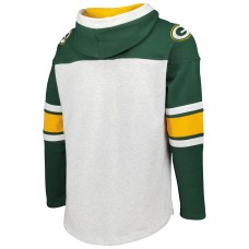 Green Bay Packers '47 Gridiron Lace-Up Pullover Hoodie - Heather Gray