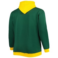 Green Bay Packers Mitchell & Ness Big & Tall Big Face Pullover Hoodie - Green/Gold