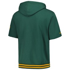 Green Bay Packers Mitchell & Ness Pre-Game Short Sleeve Pullover Hoodie - Green