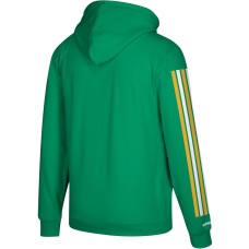 Green Bay Packers Mitchell & Ness Three Stripe Pullover Hoodie - Green