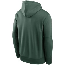 Green Bay Packers Nike Fan Gear Primary Logo Therma Performance Pullover Hoodie - Green