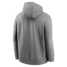 Green Bay Packers Nike Rewind Club Fleece Pullover Hoodie - Heathered Gray