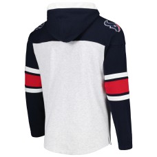 Houston Texans '47 Gridiron Lace-Up Pullover Hoodie - Heather Gray