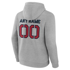 Houston Texans Personalized Name & Number Evanston Stencil Pullover Hoodie - Gray