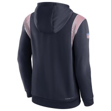 Houston Texans Nike Sideline Athletic Stack Performance Pullover Hoodie - Navy