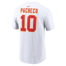 Isiah Pacheco Kansas City Chiefs Nike Super Bowl LVIII Patch Player Name & Number T-Shirt - White