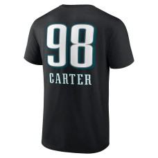 Jalen Carter Philadelphia Eagles Wordmark Player Name & Number T-Shirt - Black