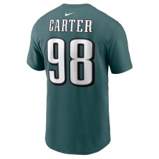 Jalen Carter Philadelphia Eagles Nike 2023 NFL Draft First Round Pick Player Name & Number T-Shirt - Midnight Green