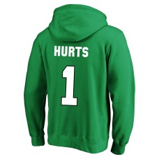 Jalen Hurts Philadelphia Eagles Big & Tall Fleece Name & Number Pullover Hoodie - Kelly Green