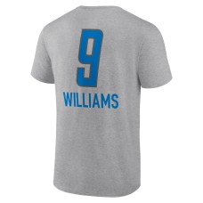 Jameson Williams Detroit Lions Team Wordmark Player Name & Number T-Shirt - Heather Gray