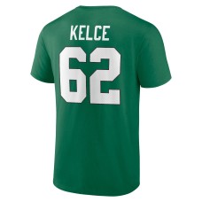 Jason Kelce Philadelphia Eagles Player Icon Name & Number T-Shirt - Kelly Green