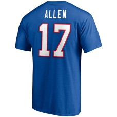 Josh Allen Buffalo Bills Player Icon Name & Number T-Shirt - Royal