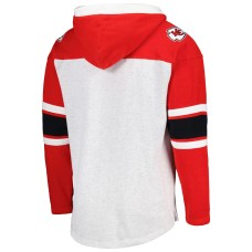 Kansas City Chiefs '47 Gridiron Lace-Up Pullover Hoodie - Heather Gray