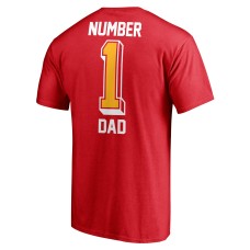 Kansas City Chiefs #1 Dad T-Shirt - Red