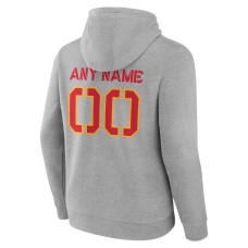 Kansas City Chiefs Personalized Name & Number Evanston Stencil Pullover Hoodie - Gray