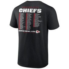 Kansas City Chiefs Super Bowl LVII Varsity Roster T-Shirt - Black