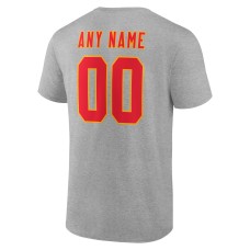 Kansas City Chiefs Team Authentic Custom T-Shirt - Heathered Gray