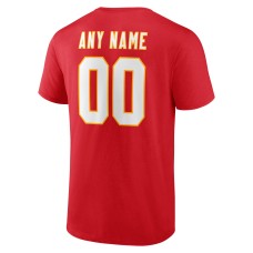 Kansas City Chiefs Team Authentic Personalized Name & Number T-Shirt - Red