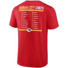 Kansas City Chiefs Two-Pack 2023 Schedule T-Shirt Combo Set - Red/White