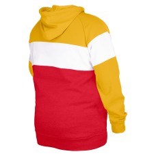 Kansas City Chiefs New Era Big & Tall Current Colorblock Pullover Hoodie - Red