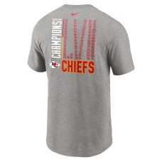 Kansas City Chiefs Nike Super Bowl LVII Champions Roster T-Shirt - Heather Gray